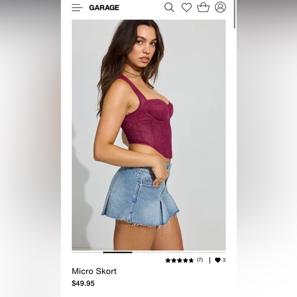 NWT Garage Micro Skort - Picture 4 of 4